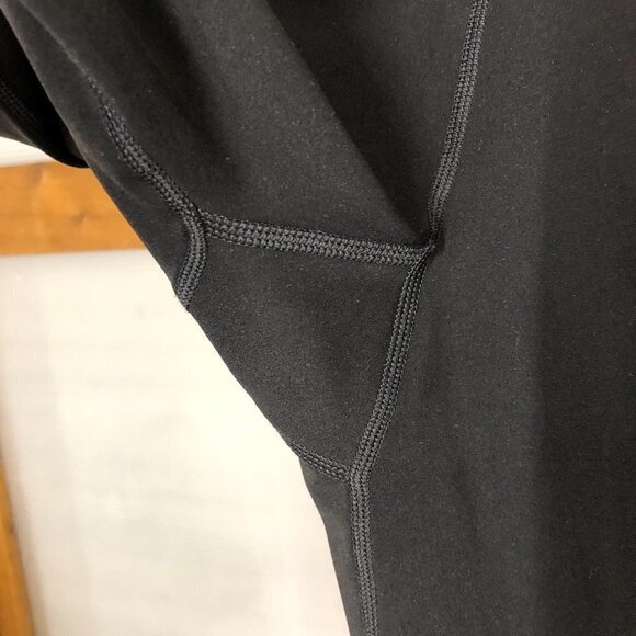 Sz‎ L- 2XU Midrise Black Silver Cropped Compression Leggings Tights - Picture 8 of 10